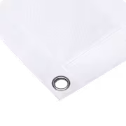Hemmed with rings in each corner