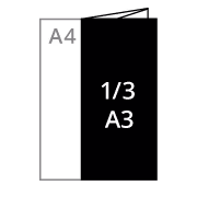 A3 folded to1/3 A3 (6pp)
